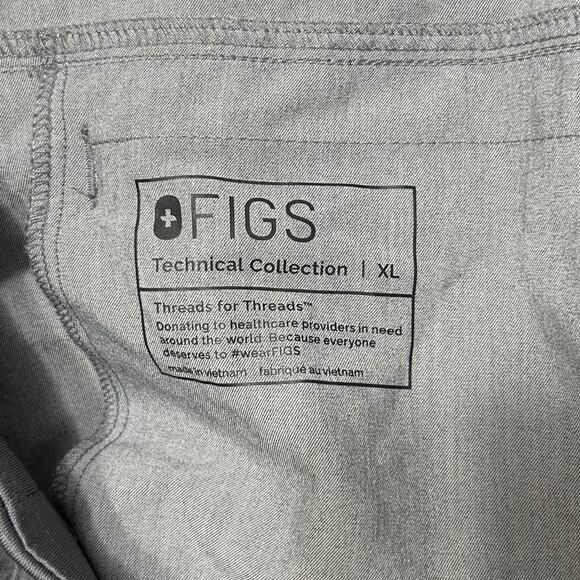 FIGS Axim Cargo Scrub Pants Men's Sz XL Graphite Gray Heathcare Stretch Comfort - Picture 4 of 6